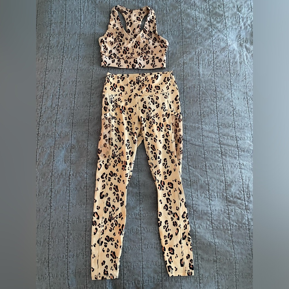 Two Piece Fabletics Leopard Print Set - image 1